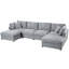 Grand canapé modulaire modulaire en chenille de 128 pouces pour la maison