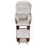 Fauteuil coulissant avec repose-pieds en microfibre beige
