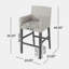 Tabouret de bar rembourré avec accoudoirs et repose-pieds-851777777-850143042