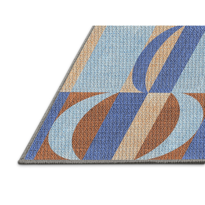 Geometric Indoor Rug, Rectangle 7' x 9'