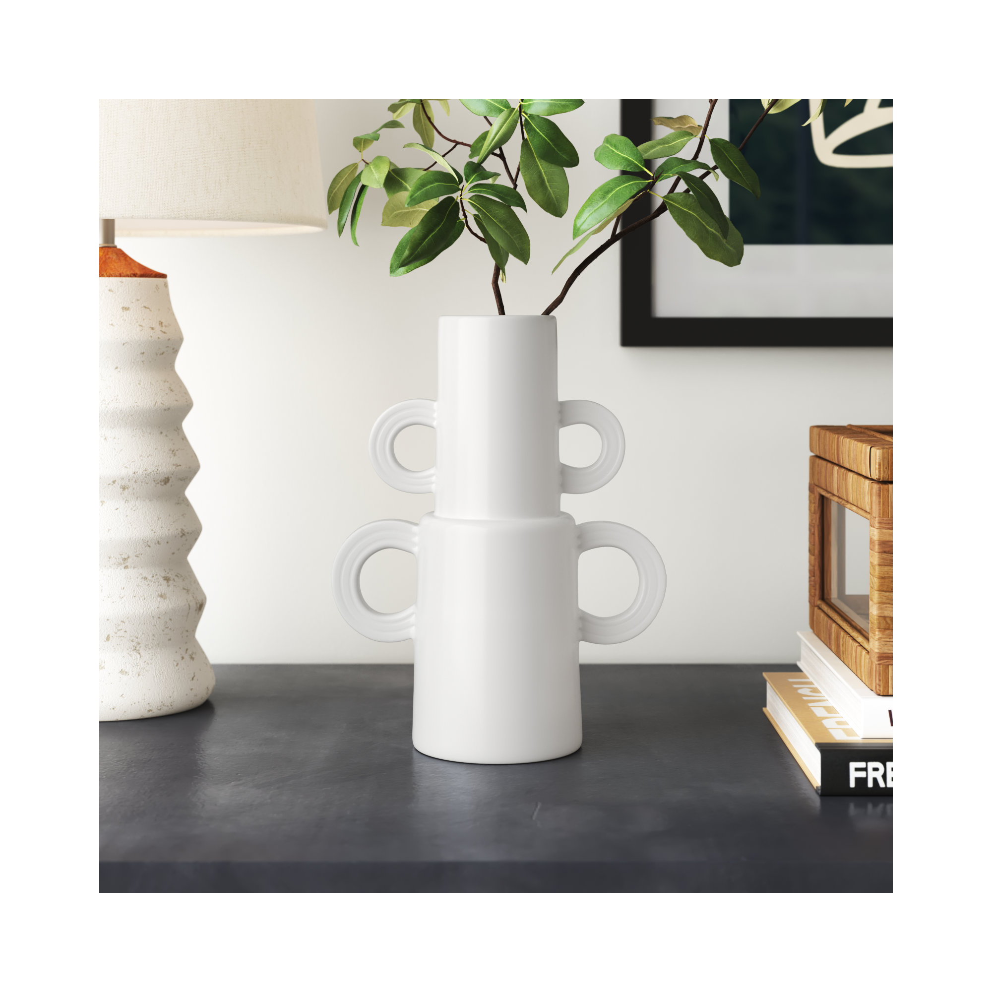Henning 8'' Handmade Ceramic Table Vase