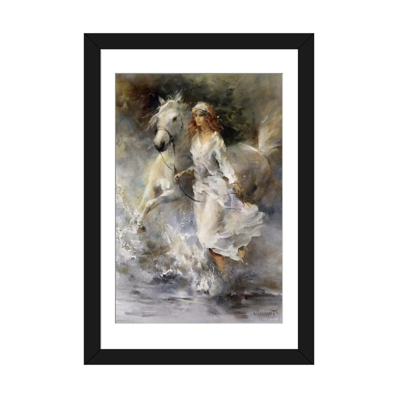 « cool breeze », impression sur toile, Papier d'art encadré noir, Blanc, H 24 po x l 16 po x P 1 po