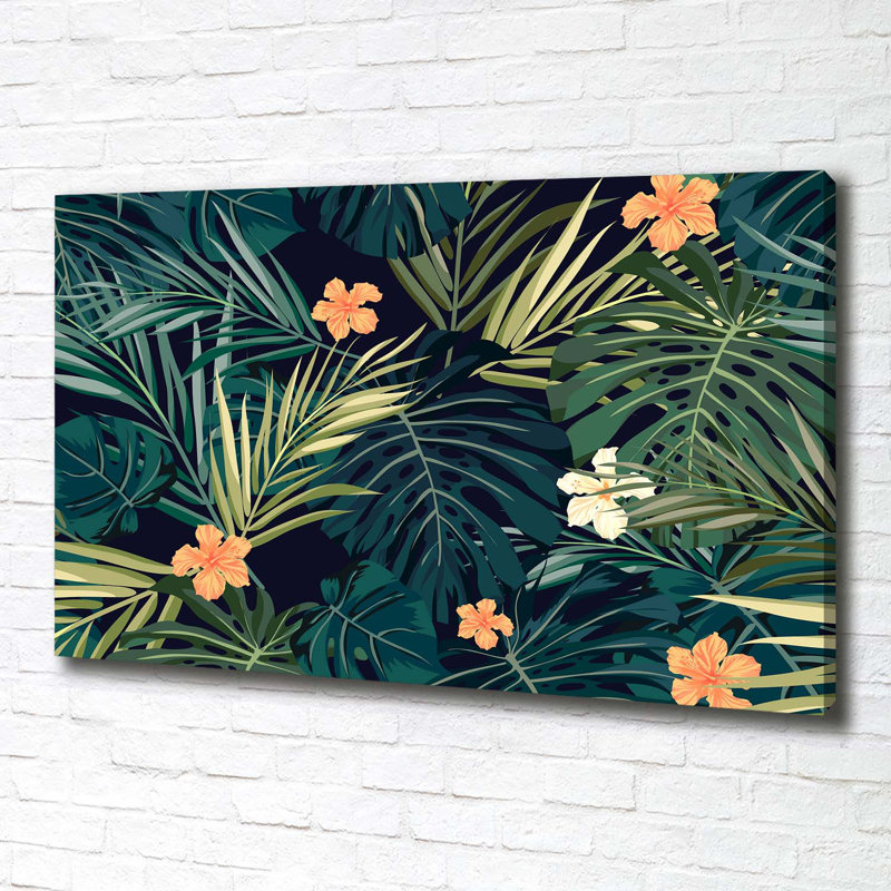 Tropical Leaves - Wrapped Canvas Print