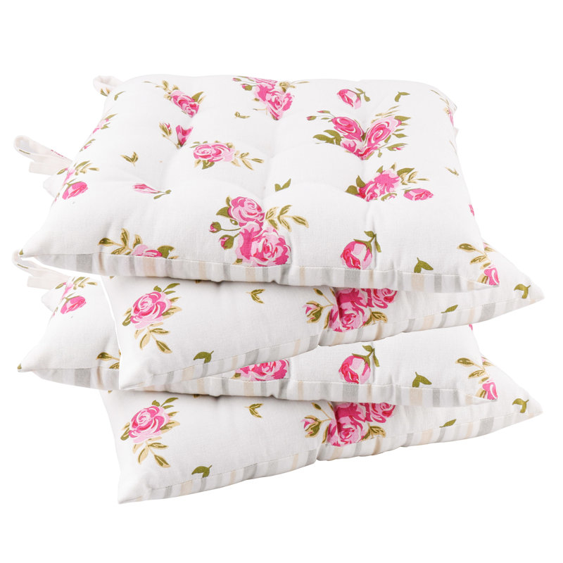 Floral Cotton Outdoor Summer Garden Seat Cushion, Multicolour