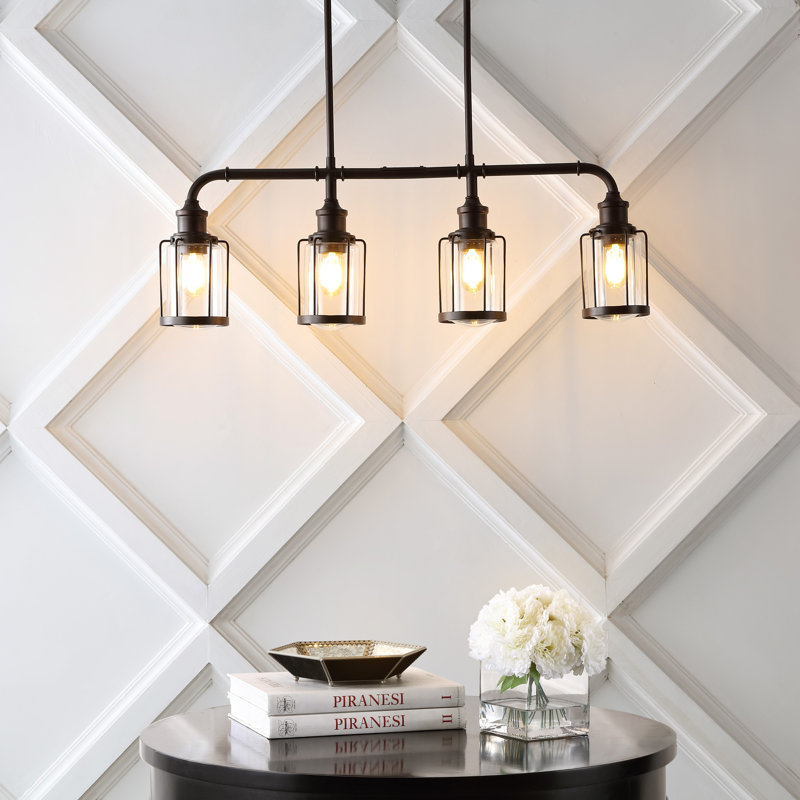 Cassidey 4 - Light Oil Rubbed Bronze/Clear Kitchen Island Pendant