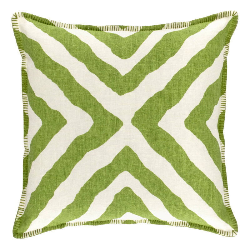Impy Linen Natural Decorative Pillow, Kelp