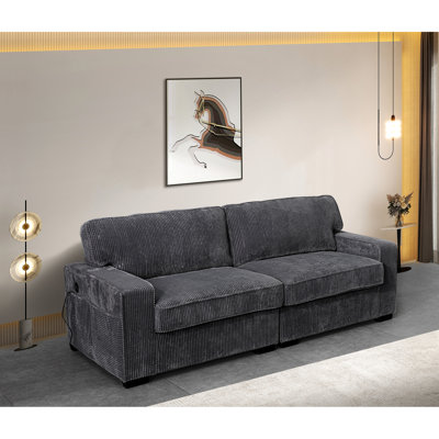 Gris élégant avec cadre en bois et sièges confortables réglables en velours