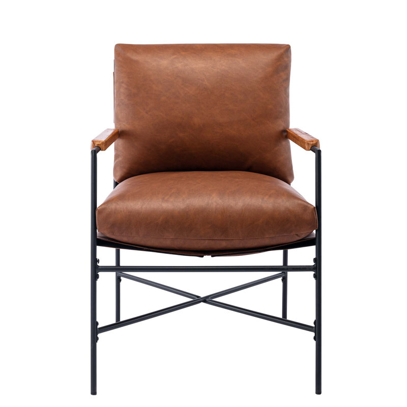 Razi Faux Leather Armchair