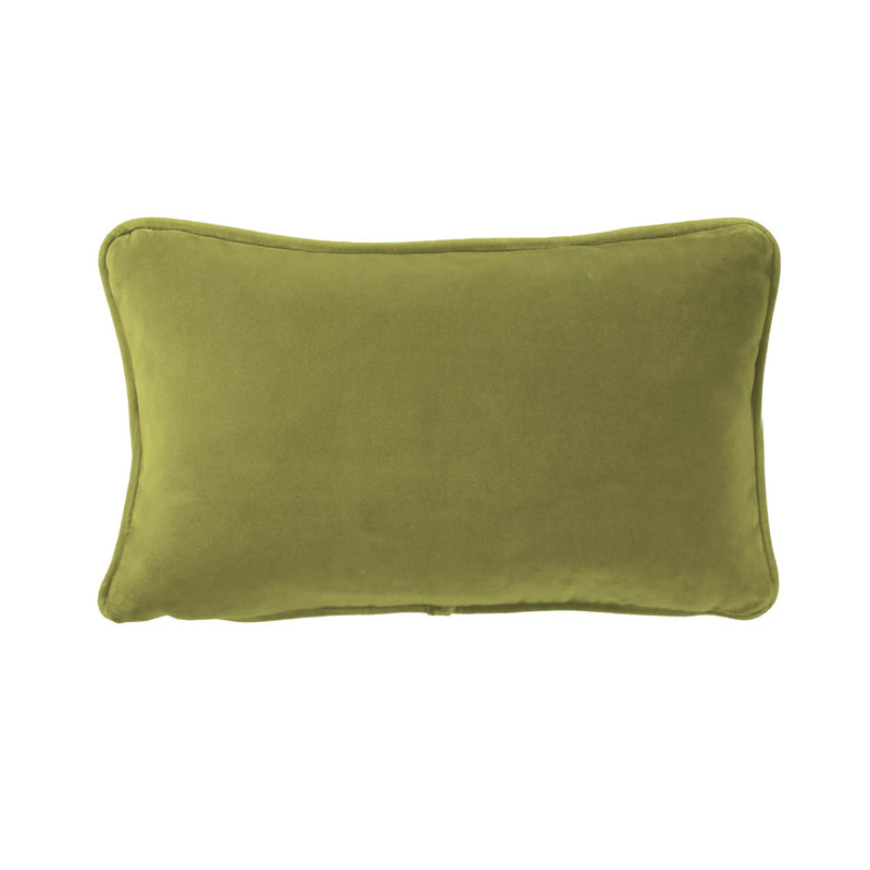 DIVAN Velvet Pillow Cover & Insert, Light Green, Rectangle 13"H x 22"W