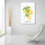 «Summer Lemons Sentiment I» par Courtney Prahl, art mural en verre acrylique