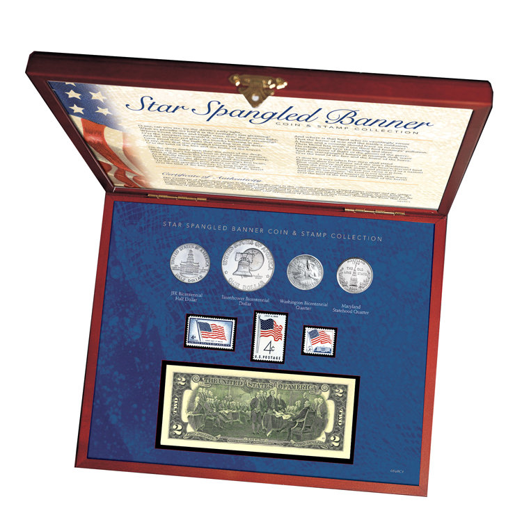Ensemble de boîtes à pièces et timbres à angle de vedette étoile