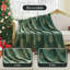 Amélie Home Chenille Knit Throw Blanket, Reversible Christmas Pattern, Holiday Decor Gift for Bed & Couch