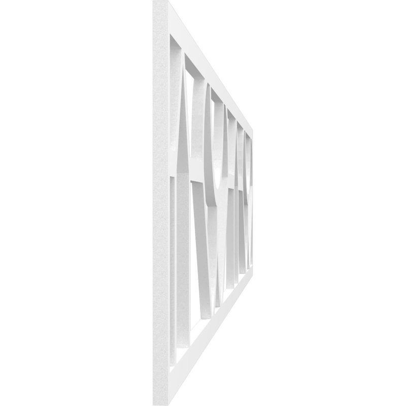 Moulure de panneau de bouleau Whitechapel, H 10 po x l 46,75 po x P 0,38 po, PVC de qualité architecturale