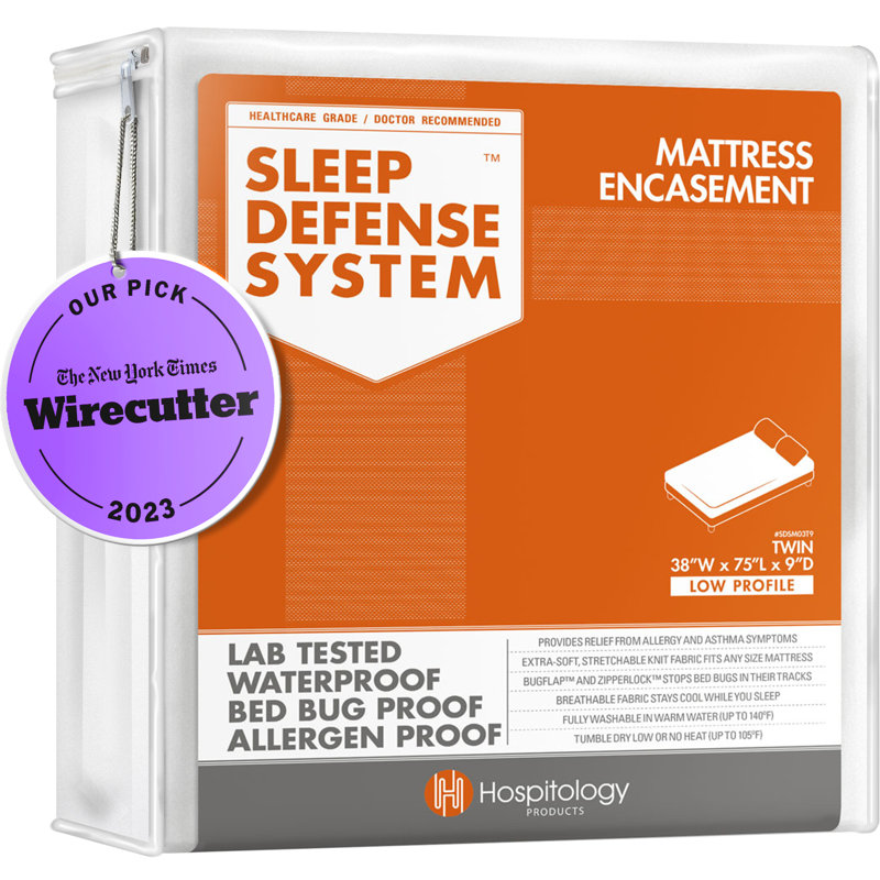 Enveloppe de matelas imperméable et anti-acarienne à fermeture à glissière The Original Sleep Defence System, Simple, 9"
