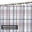 Seamless Plaid Beige Grey White Shower Curtain with 12 Hooks-2001106830