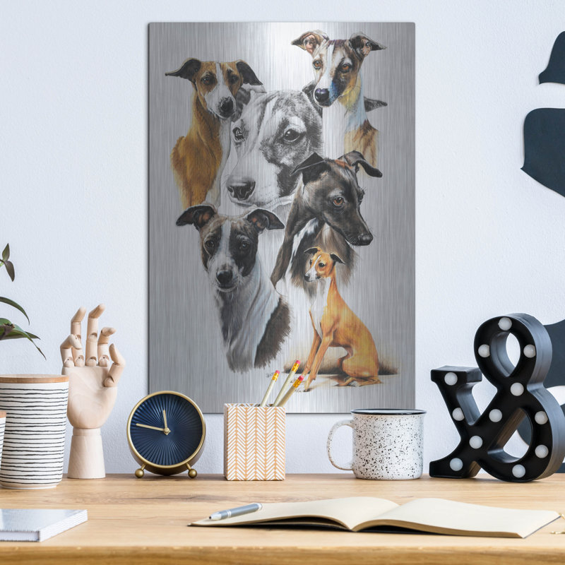 «Italian Greyhound Medley» par Barbara Keith, H 16 po x l 12 po