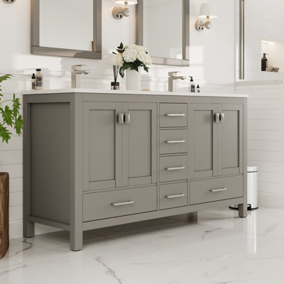 London 60" Double Bathroom Vanity