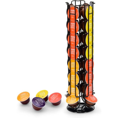 Porte-capsules de café rotatif pour le rangement de 32 dosettes