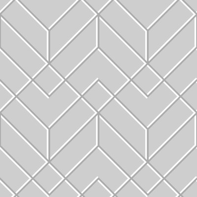 Superfresco Easy Silver Losanges Filaires Geometric Metallic Wallpaper