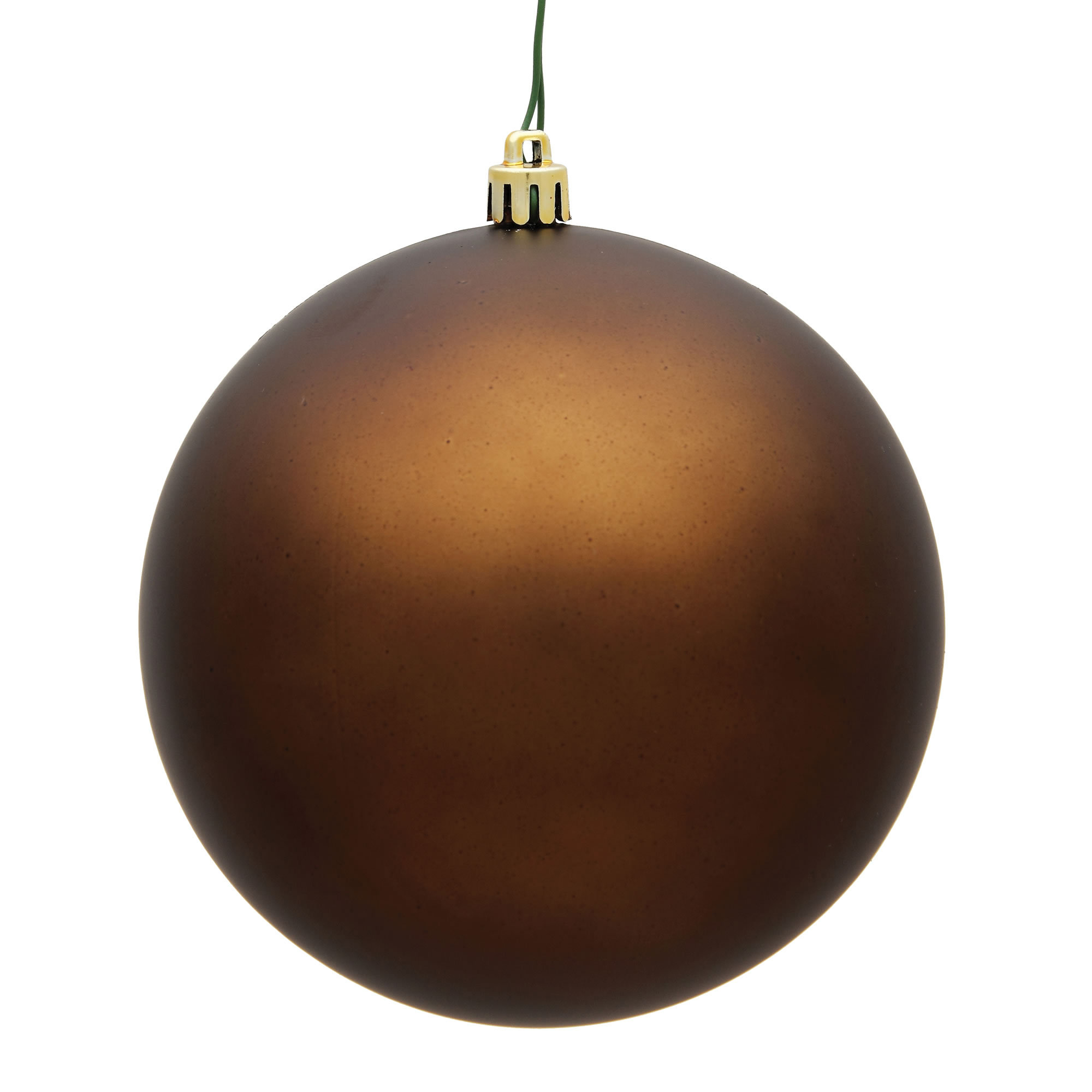 Holiday Solid Ball Ornament, Matte Mocha, 10" H x 10" W x 10" D