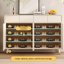 Rangement à chaussures en bois manufacturé beige-1450218802