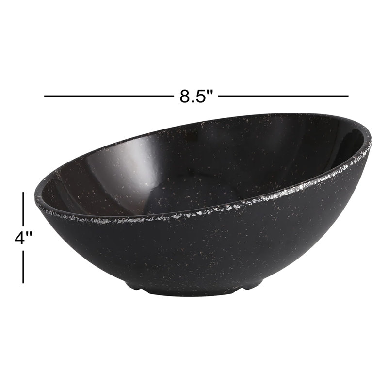 Camp Tilt Melamine Serving Bowl, Charcoal