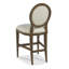Ovale Upholstered Stool with Solid Wood Frame-46574462-46726971