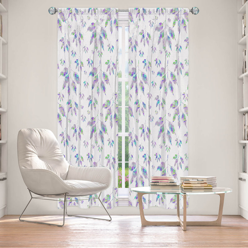 Ghassan Room Darkening Curtain Pair, 20" W x 82" L, Purple