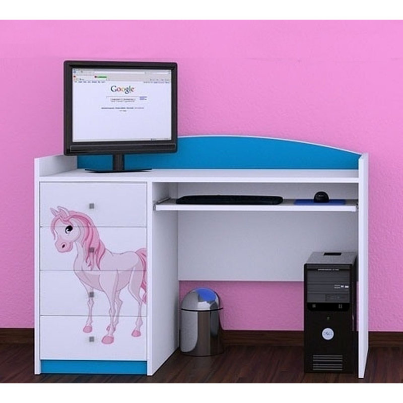 Mortimer 125cm Computer Desk, Blue