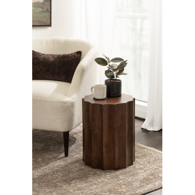 Table d'appoint en bois de manguier festonné