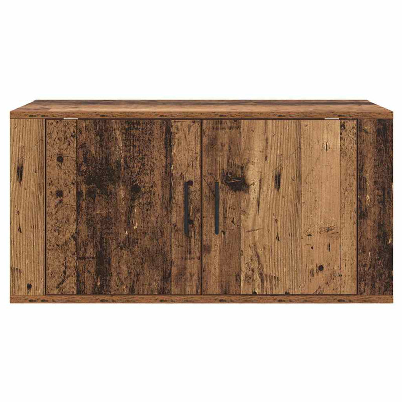 Unfinished TV Stand, 40cm H x 80cm L x 34.5cm W, Old Wood