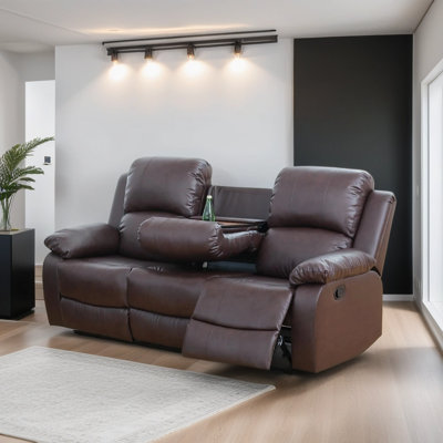 82'' Faux Leather Reclining Sofa