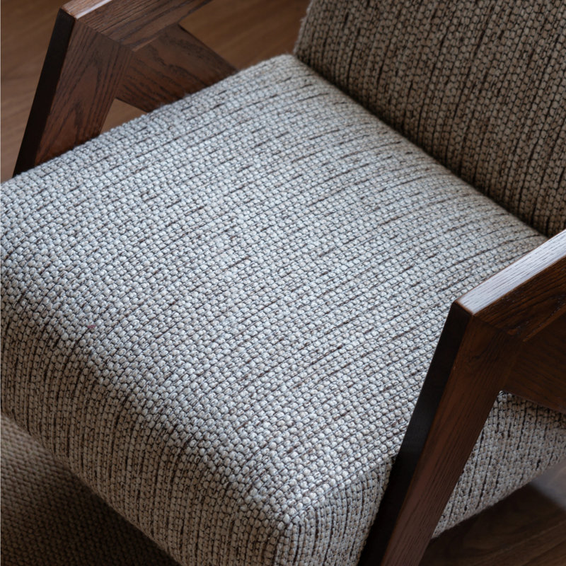 Fauteuil d'appoint Mid-Century moderne de 25 po de largeur avec cadre en bois massif