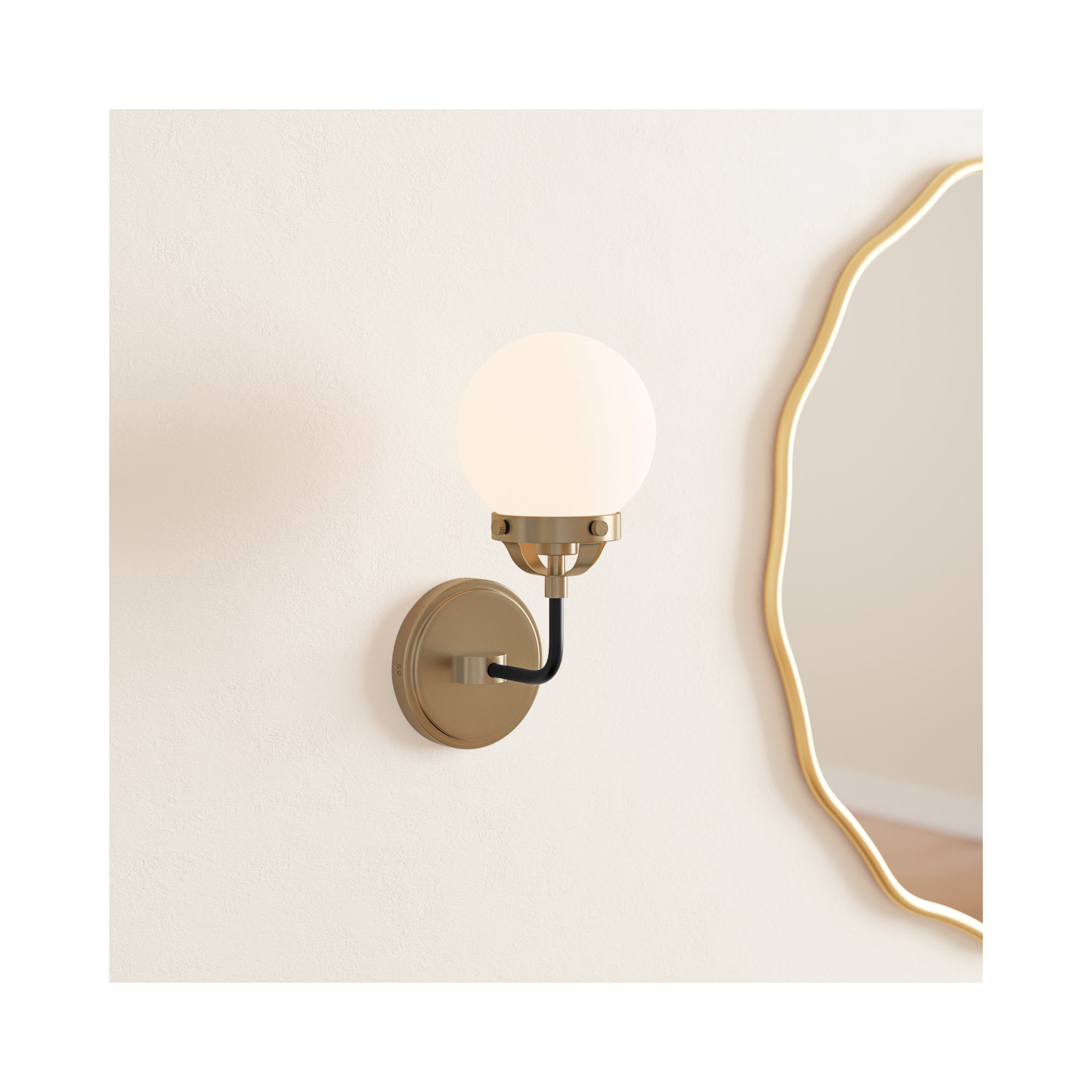 Newport 1 - Light Armed Sconce, Satin Bronze, No 