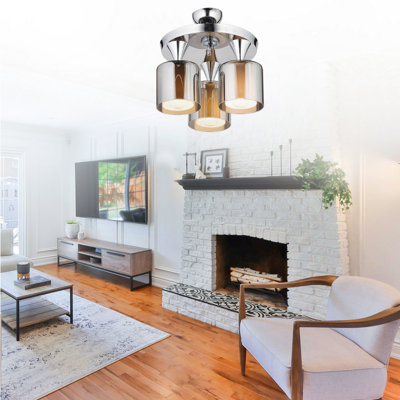 Glass Semi Flush Mount