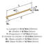 Poignée d'armoire bronze champagne Balata 12-5 / 8 pouces (320mm) Balata-111952390-111952393
