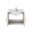 Genève 24 po X P 22 po Ensemble de meuble-lavabo blanc brillant D, comptoir en quartz blanc et robinet
