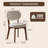 Upholstered Dining Chairs Set of 4, Walnut Solid Wood Frame with Striped Fabric