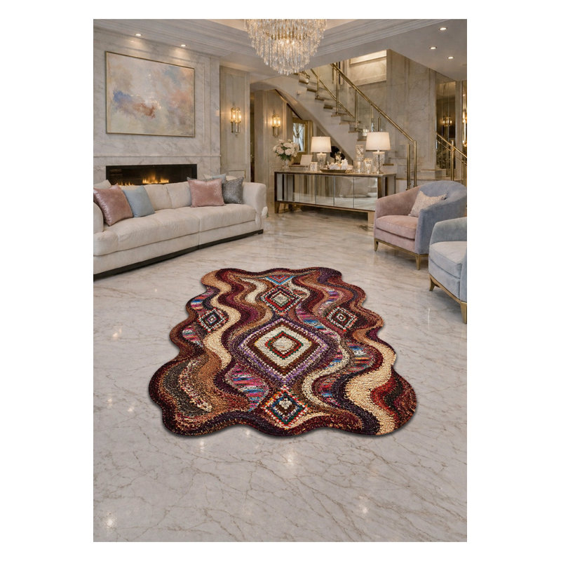 Tapis tissé à motif nautique Mosso, 2 pi 6 po x 4 pi 11 po