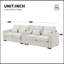 Canapé moderne en tissu de lin avec console et fonctions multiples pour le salon-262043161