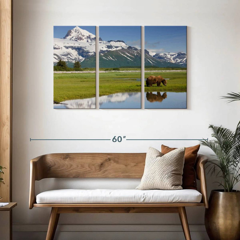 Alvord Katmai Grizzly Bear, 28" H x 45" W