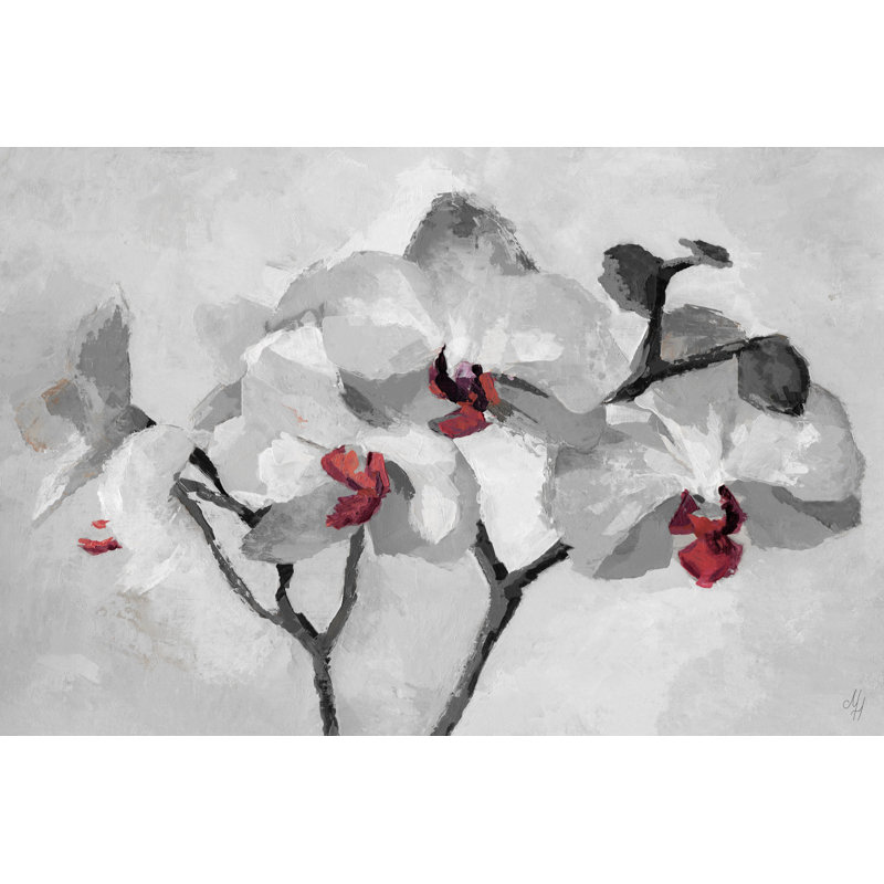 « orchidée fleuri ii », reproduction sur toile tendue, H 24 po x l 36 po x P 1,5 po