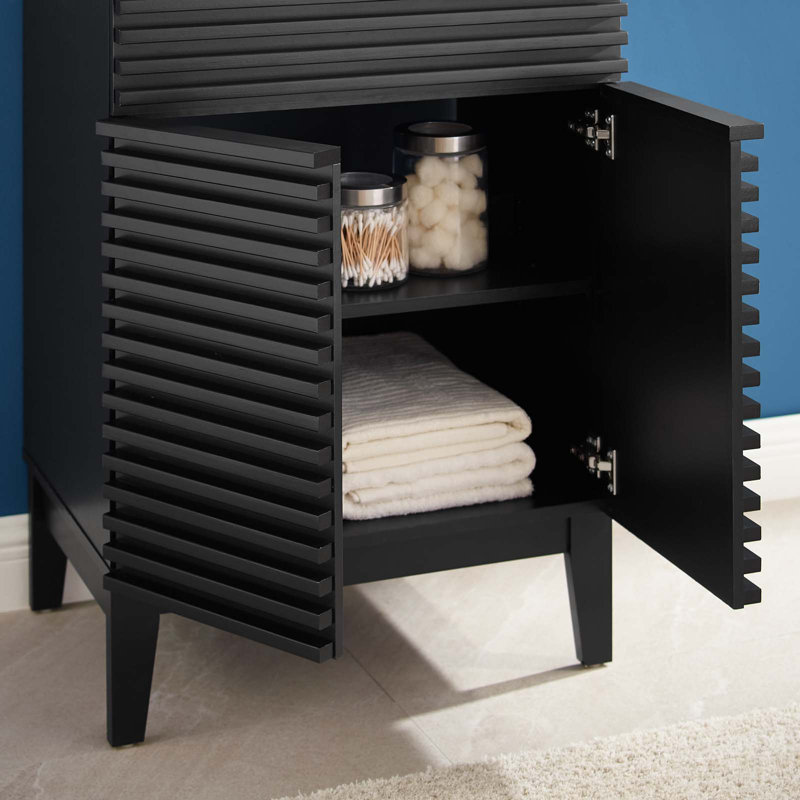 Meuble-lavabo 24 po Render par Modway, Noir / blanc
