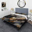 Ensemble de housse de couette en microfibre / polyester marbré doré et noir Euphoria II-103964678