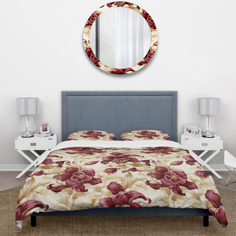 Ensemble de housse de couette Carlose, Housse de couette simple + 1 taie décorative stan