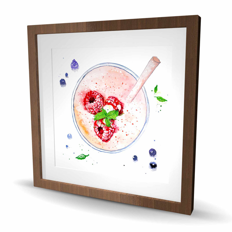 Strawberry & Raspberry Smoothie Print - Home Decor Art