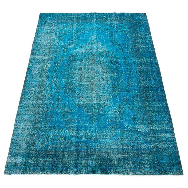 Tapis unique en laine noué à la main nouvel âge de 6 pi 9 po x 10 pi 3 po Ozbourn