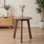 Table d'appoint ronde, table de bout en bois massif à 3 pieds, petite table d'appoint moderne pour le salon, table de chevet compacte pour les petits espaces