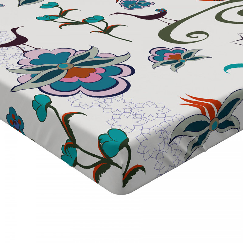 Drap-housse en microfibre à motif floral, Drap-housse grand