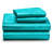 Lux Decor 4-Piece Satin Sheets 100% Polyester Luxury Silky Soft Woven Fabric Deep Pocket Fitted Sheet-118098407-118098402